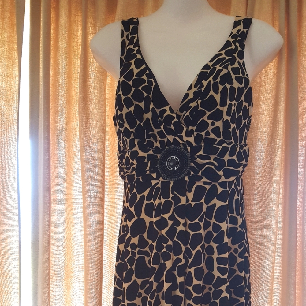 animal print sleeveless dress size 12